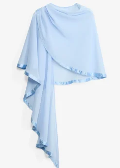 Sale Estola con un delicado detalle de satén Mujer Ponchos|Jerséis