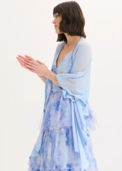 Sale Estola con un delicado detalle de satén Mujer Ponchos|Jerséis