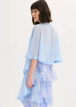 Sale Estola con un delicado detalle de satén Mujer Ponchos|Jerséis