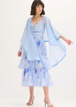 Sale Estola con un delicado detalle de satén Mujer Ponchos|Jerséis