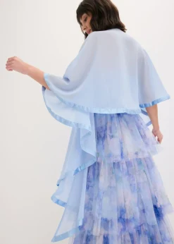 Sale Estola con un delicado detalle de satén Mujer Ponchos|Jerséis