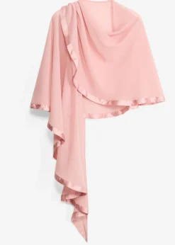 Online Estola con un delicado detalle de satén Mujer Ponchos|Jerséis
