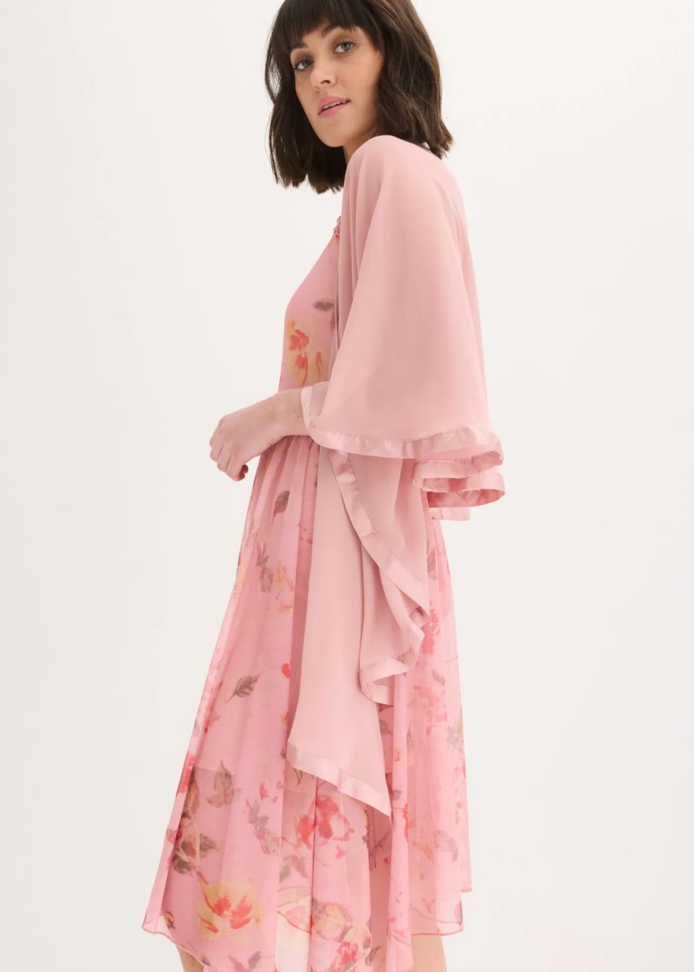 Online Estola con un delicado detalle de satén Mujer Ponchos|Jerséis