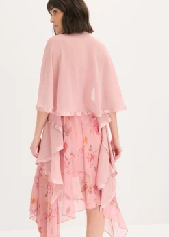 Online Estola con un delicado detalle de satén Mujer Ponchos|Jerséis