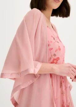 Online Estola con un delicado detalle de satén Mujer Ponchos|Jerséis