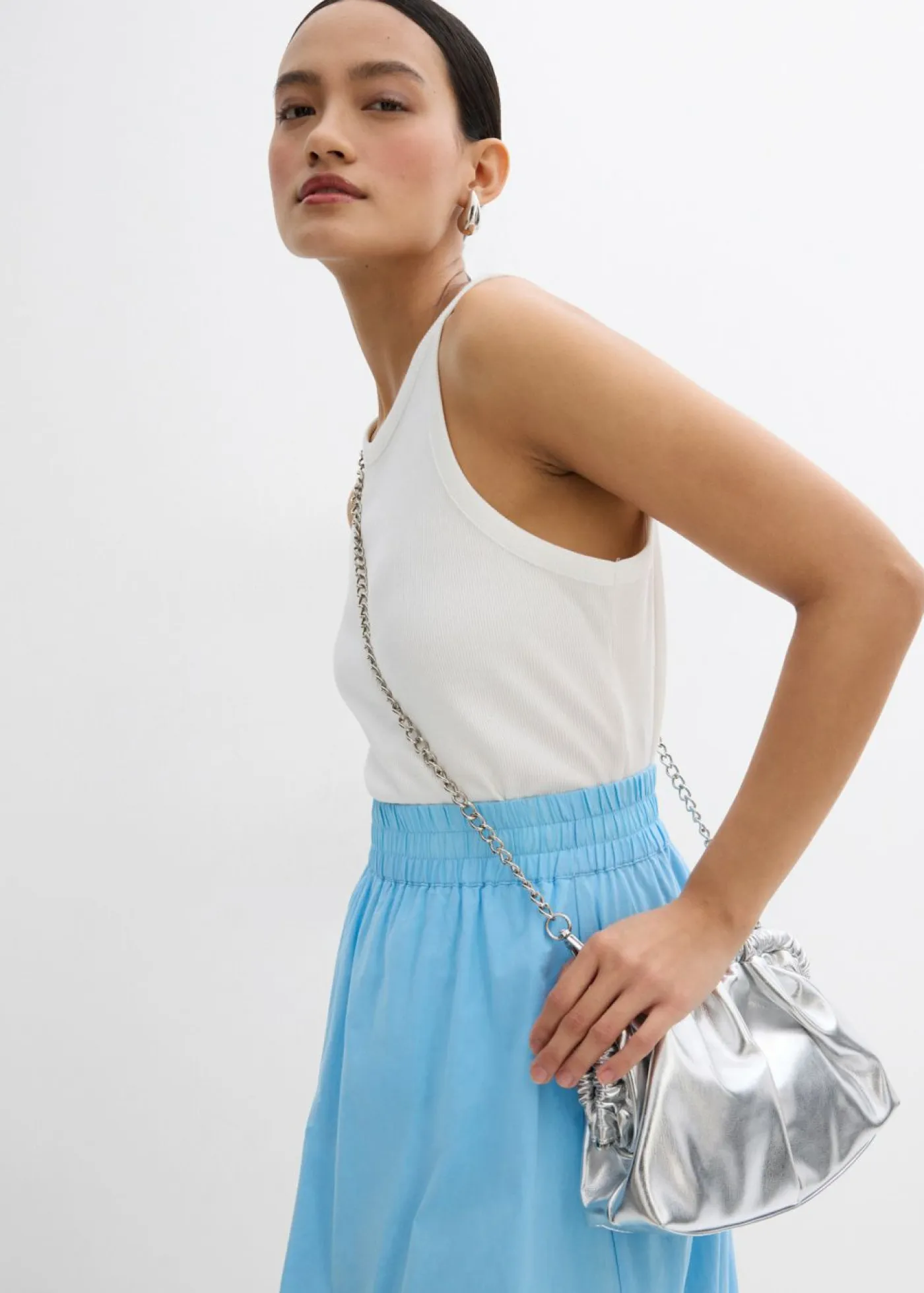 Clearance Falda abullonada de algodón puro Mujer Esenciales|Faldas