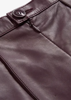 Discount Falda acampanada de napa de cordero Mujer Premium|Faldas