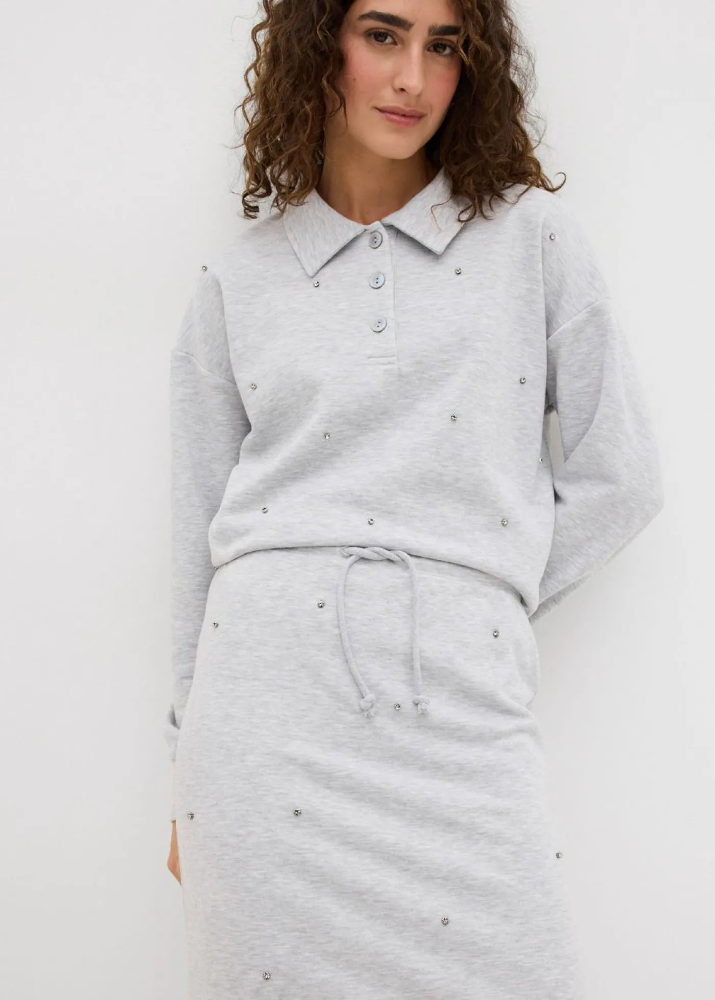 Discount Falda de chándal con tachuelas Mujer Faldas|Ropa Cómoda