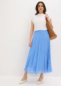 New Falda de gasa con look arrugado Mujer Faldas|Novedades