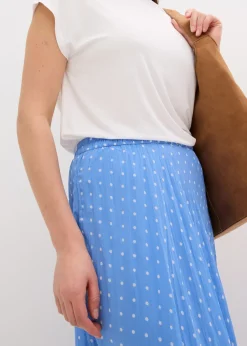 New Falda de gasa con look arrugado Mujer Faldas|Novedades