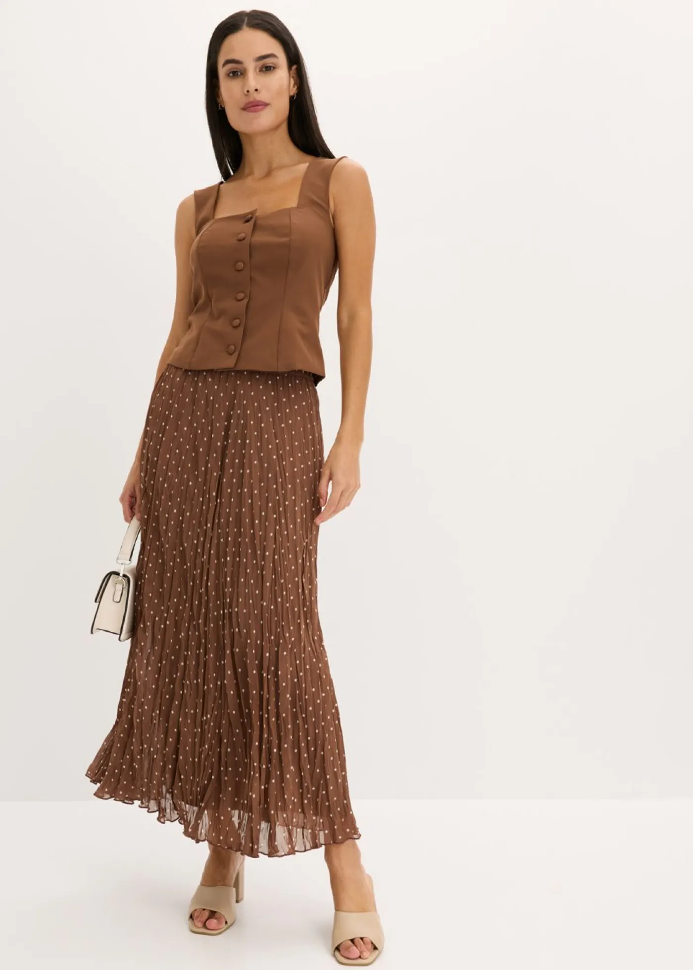 Sale Falda de gasa con look arrugado Mujer Faldas|Novedades