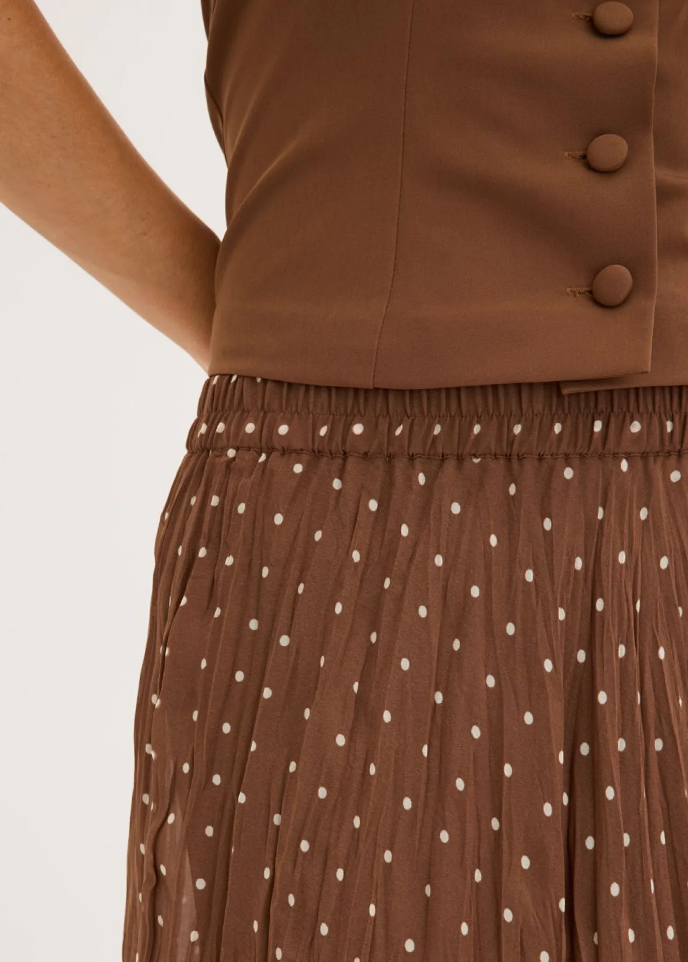Sale Falda de gasa con look arrugado Mujer Faldas|Novedades