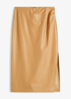Discount Falda de imitación de cuero Mujer Faldas