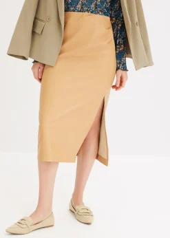 Discount Falda de imitación de cuero Mujer Faldas
