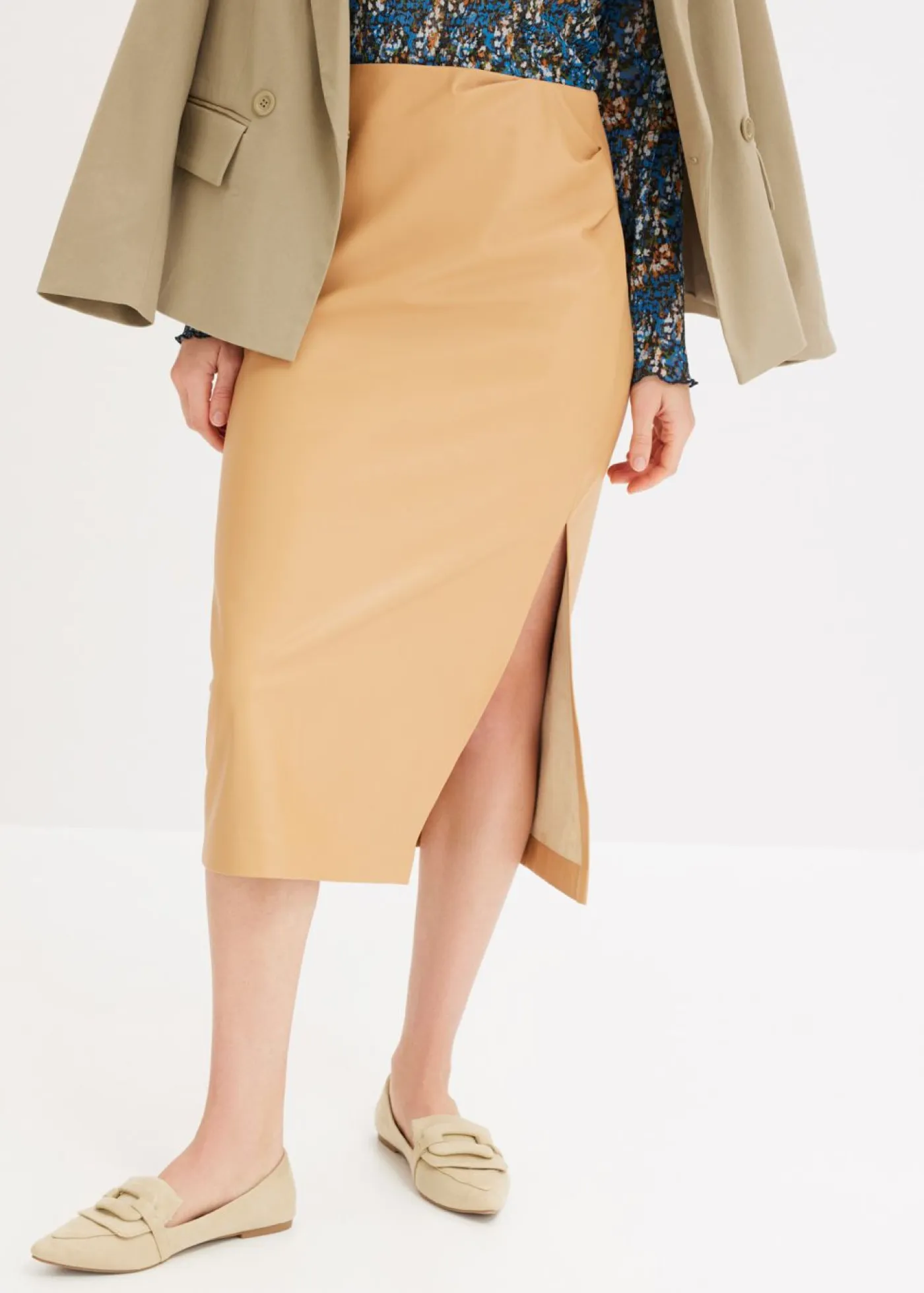 Discount Falda de imitación de cuero Mujer Faldas