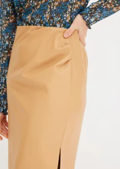 Discount Falda de imitación de cuero Mujer Faldas