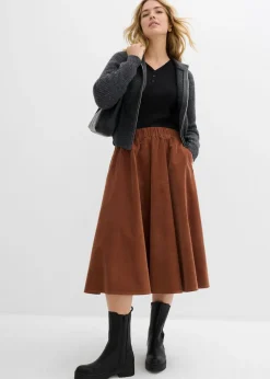 Sale Falda de pana de mezcla de algodón Mujer Faldas