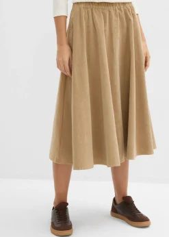 Clearance Falda de pana de mezcla de algodón Mujer Faldas