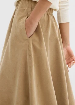 Clearance Falda de pana de mezcla de algodón Mujer Faldas