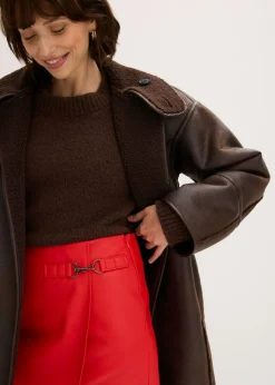 Sale Falda de piel sintética Mujer Faldas