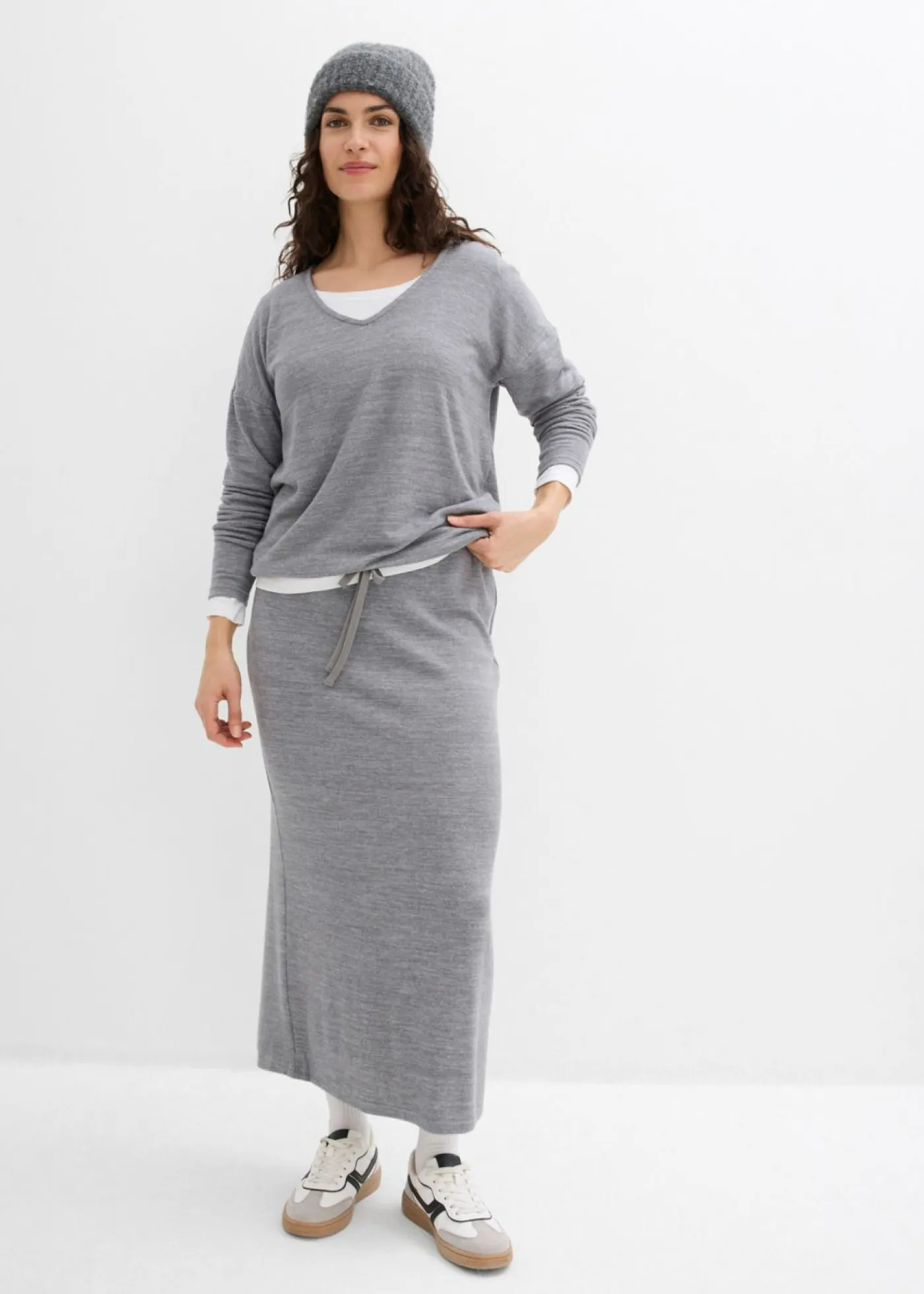 Online Falda de punto con aspecto de punto Mujer Faldas|Ropa Cómoda