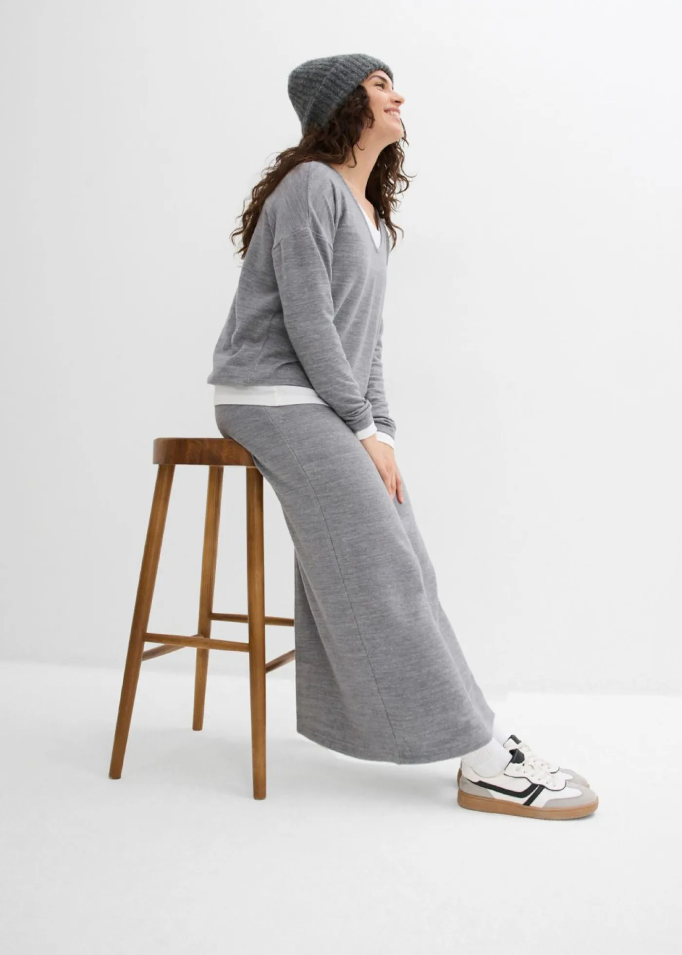 Online Falda de punto con aspecto de punto Mujer Faldas|Ropa Cómoda