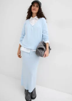 Falda de punto con aspecto de punto Mujer Faldas|Ropa Cómoda