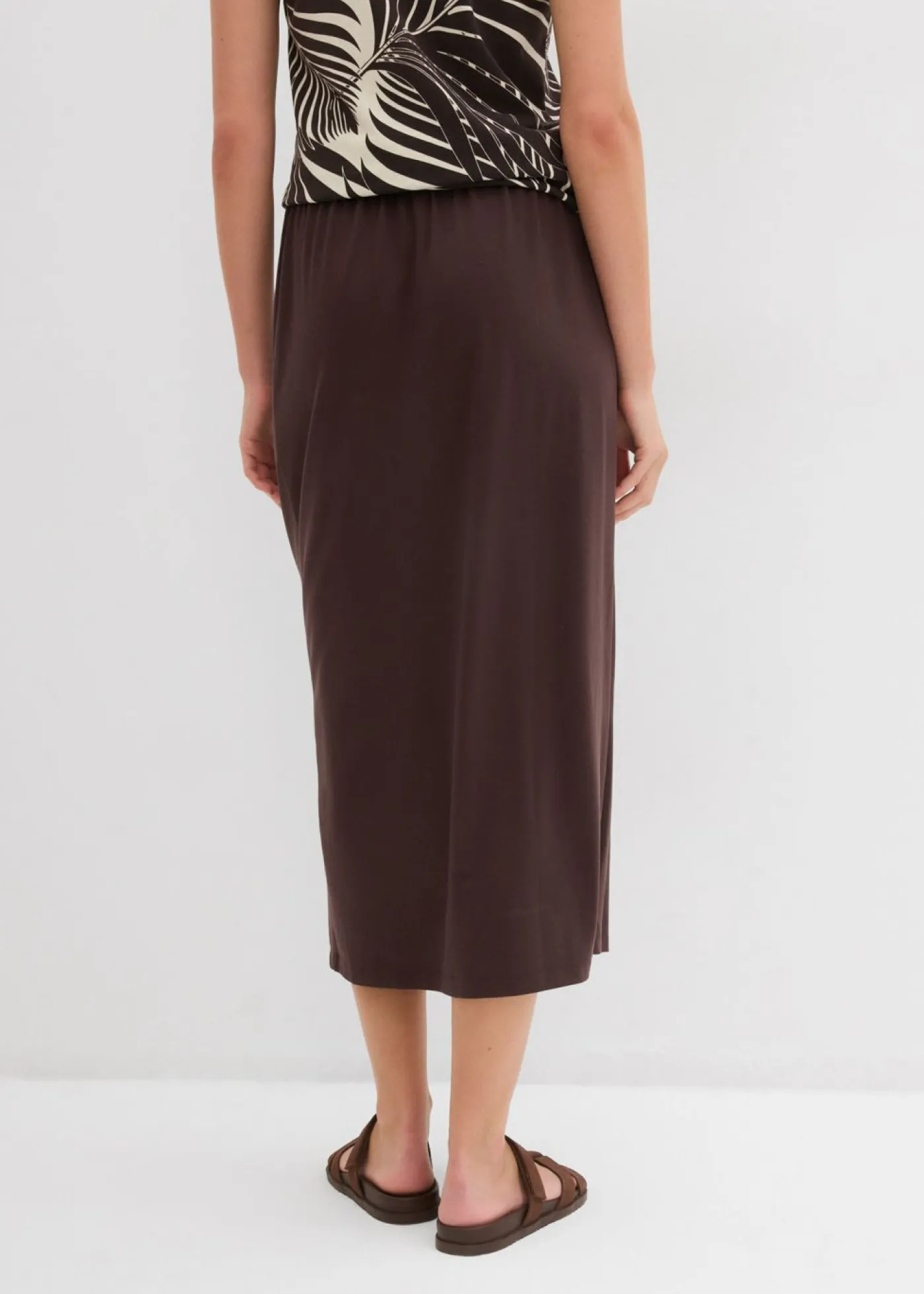 New Falda de punto con cinturilla cómoda Mujer Faldas