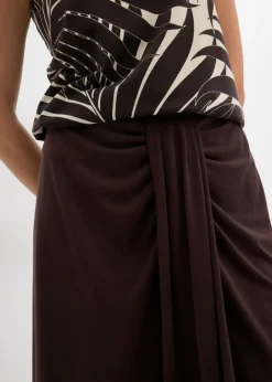 New Falda de punto con cinturilla cómoda Mujer Faldas