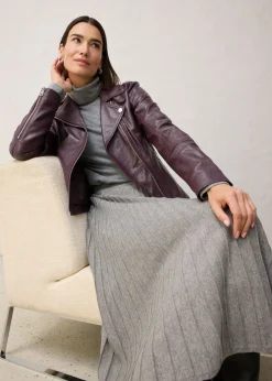 Sale Falda de punto con lana merino Mujer Premium|Faldas