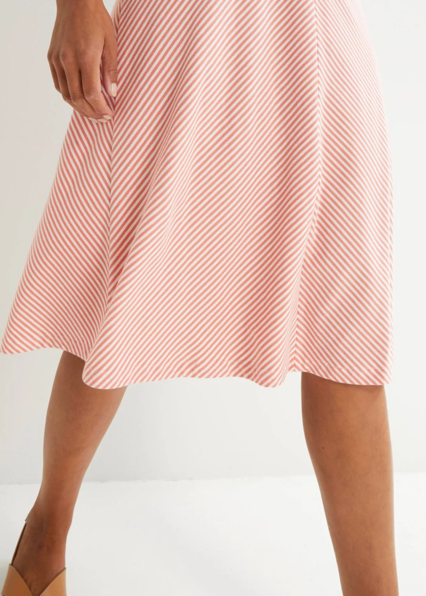 Online Falda de punto con rayas y largo hasta la rodilla Mujer Faldas