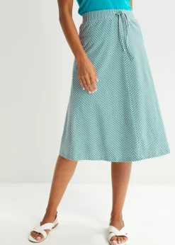 Hot Falda de punto con rayas y largo hasta la rodilla Mujer Faldas