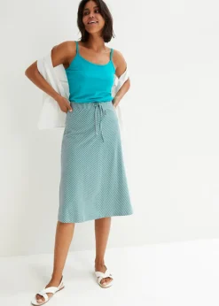 Hot Falda de punto con rayas y largo hasta la rodilla Mujer Faldas