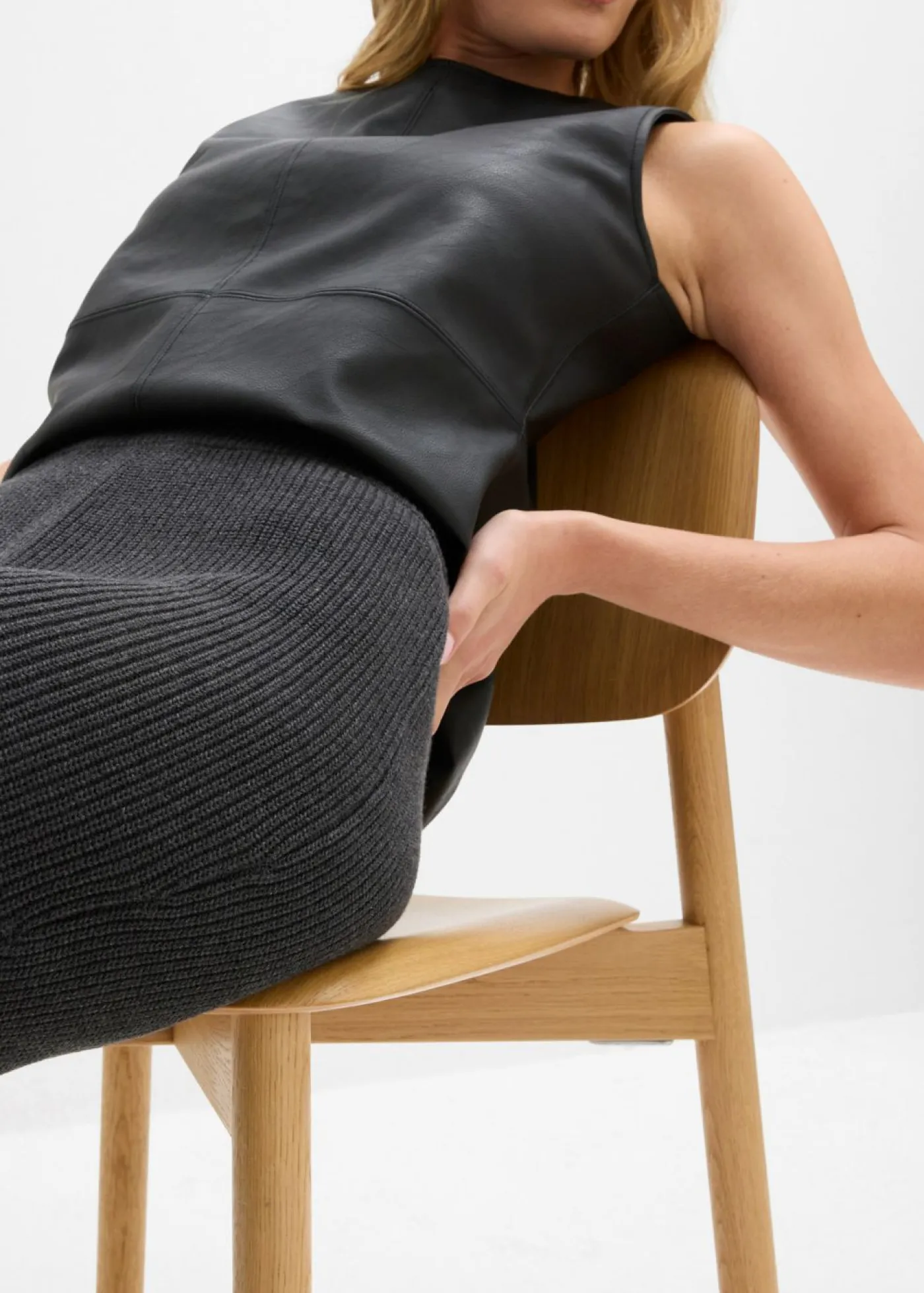 Hot Falda de punto de algodón puro Mujer Esenciales|Faldas