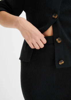 Falda de punto de canalé de mezcla de viscosa Mujer Faldas