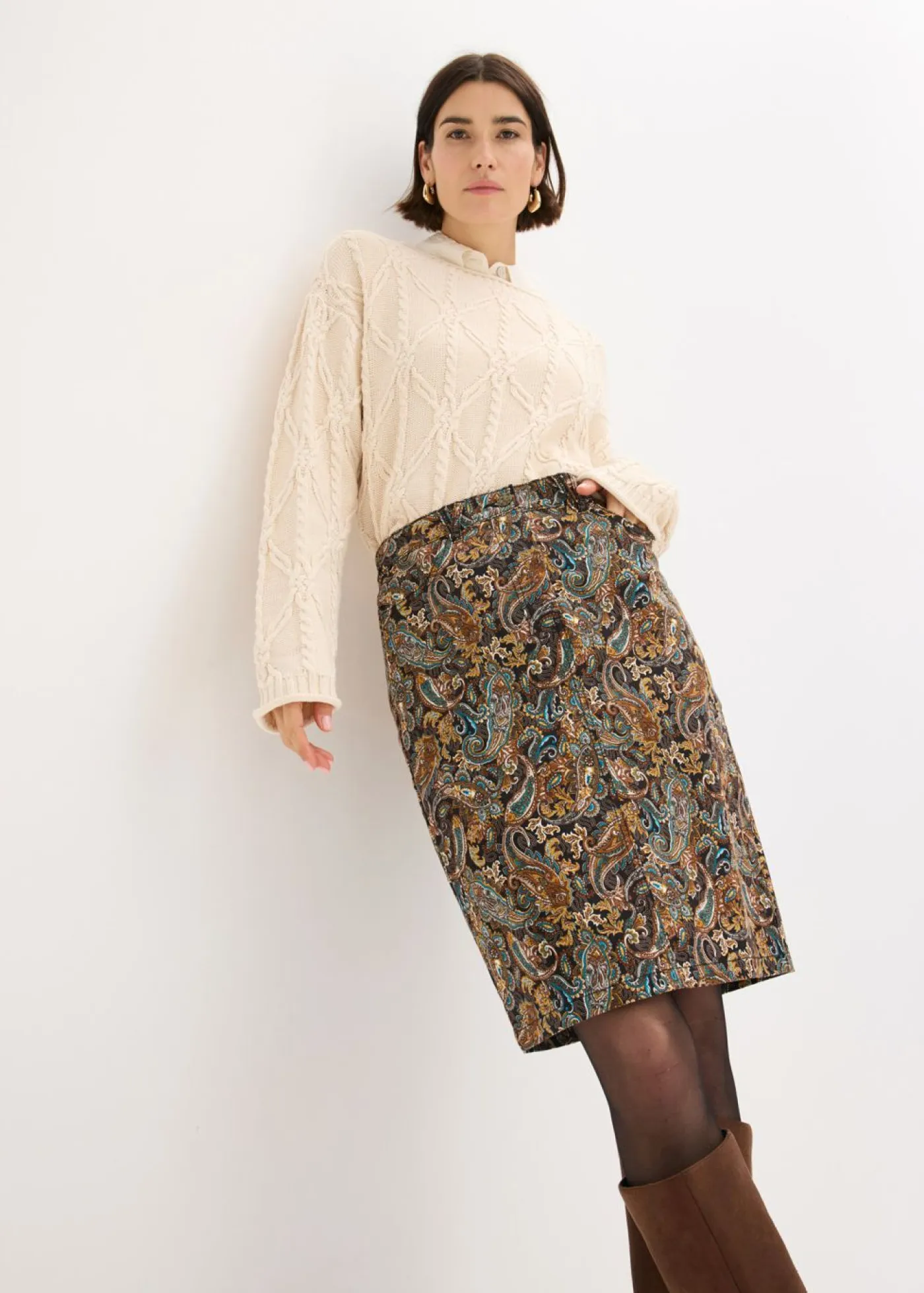 New Falda elástica con algodón Mujer Faldas