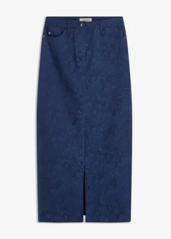 Outlet Falda elástica de algodón Mujer Faldas