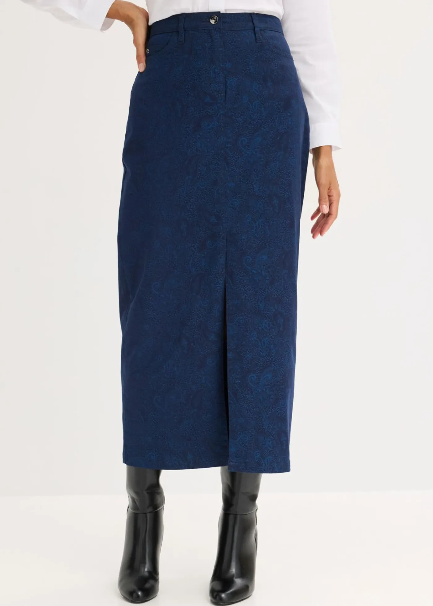 Outlet Falda elástica de algodón Mujer Faldas