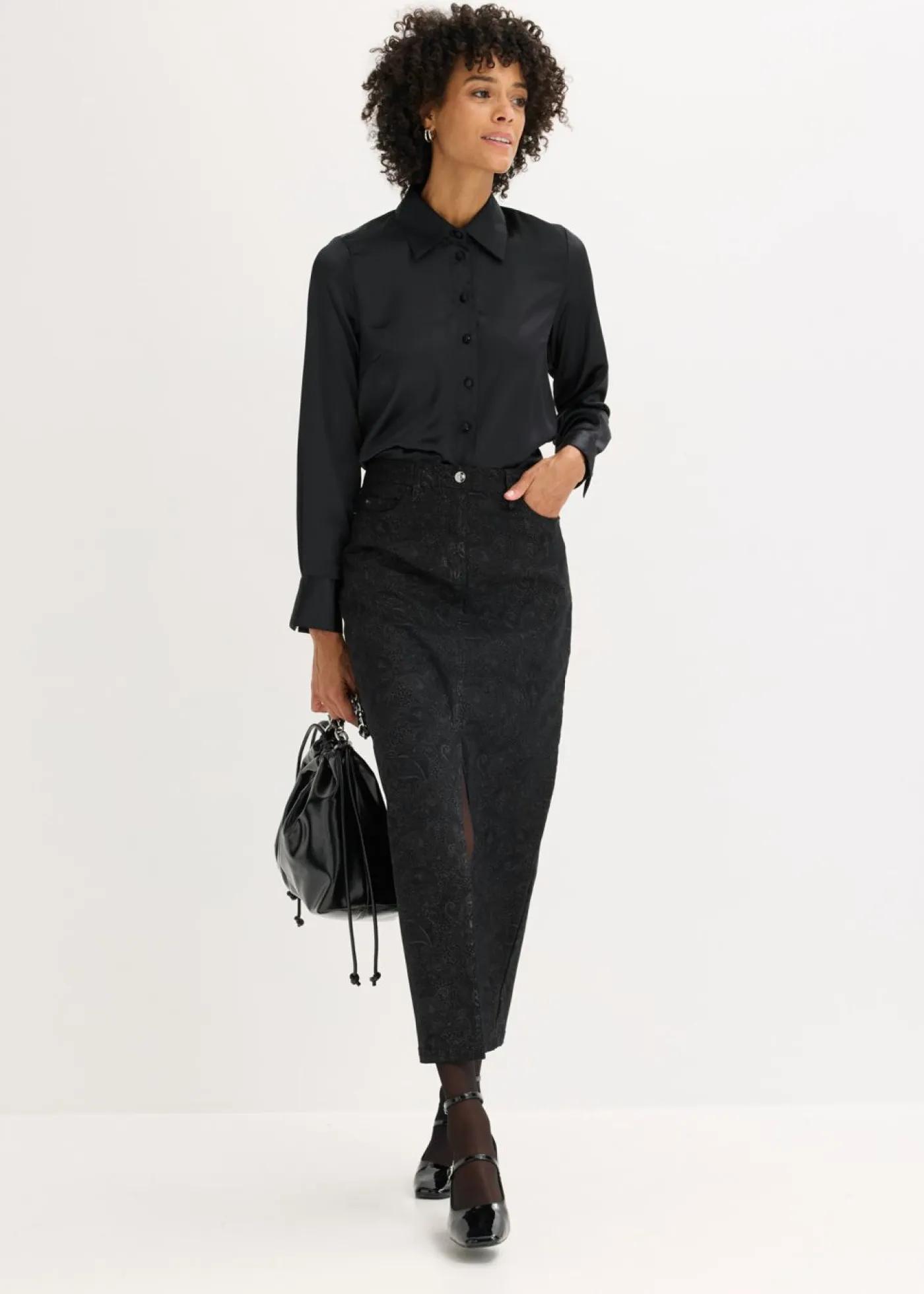 Discount Falda elástica de algodón Mujer Faldas