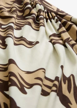 Clearance Falda estampada de punto de mezcla de viscosa suave Mujer Faldas