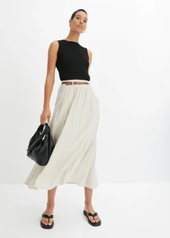 Discount Falda larga con cinturón (2 piezas) Mujer Faldas