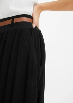 Hot Falda larga con cinturón (2 piezas) Mujer Faldas