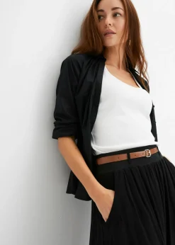Hot Falda larga con cinturón (2 piezas) Mujer Faldas