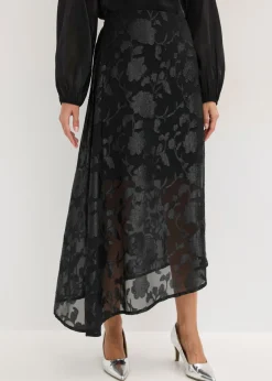 Online Falda larga con dobladillo asimétrico Mujer Faldas|Ropa Elegante