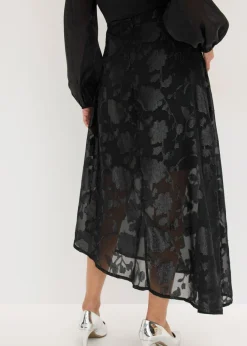 Online Falda larga con dobladillo asimétrico Mujer Faldas|Ropa Elegante