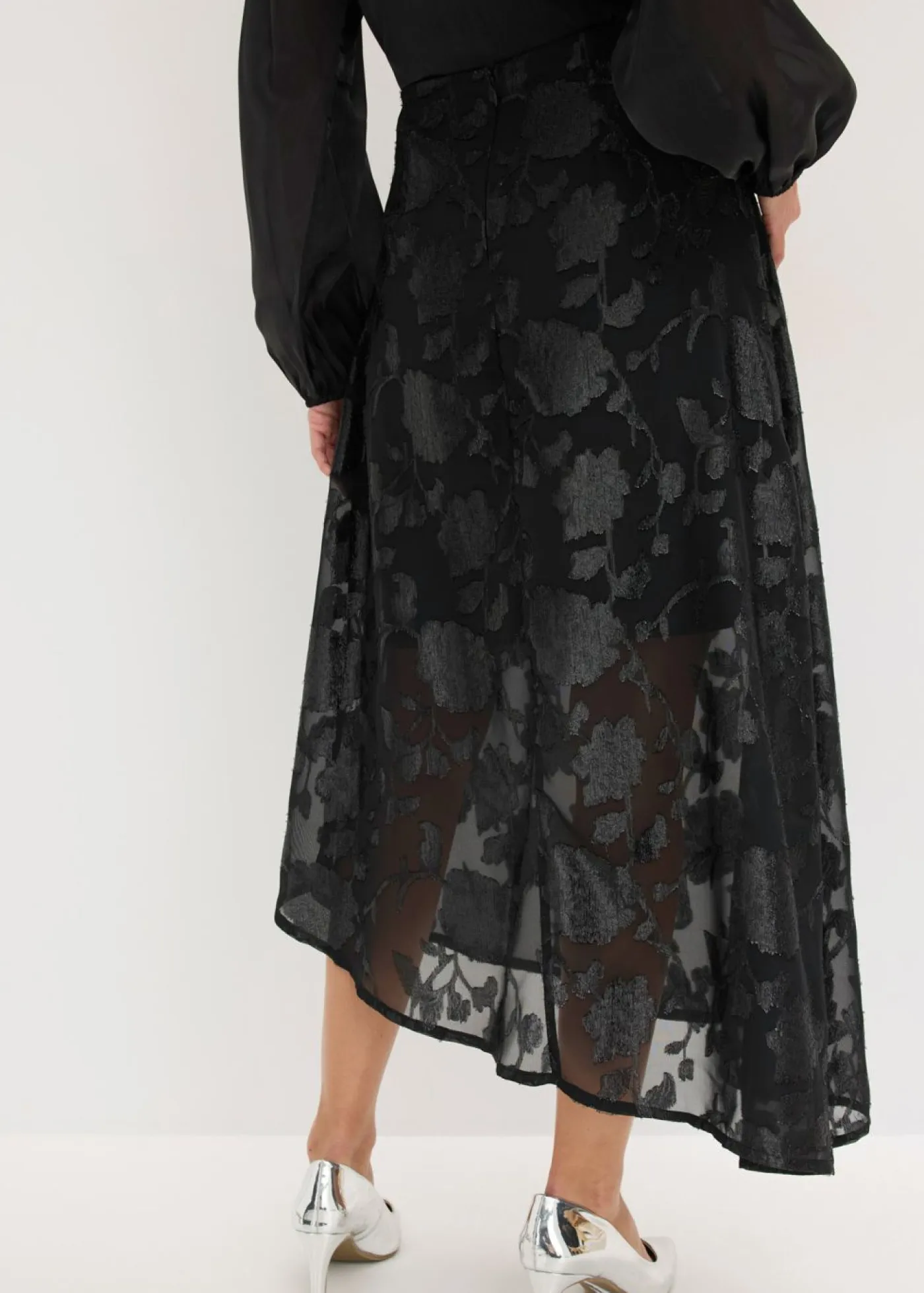 Online Falda larga con dobladillo asimétrico Mujer Faldas|Ropa Elegante