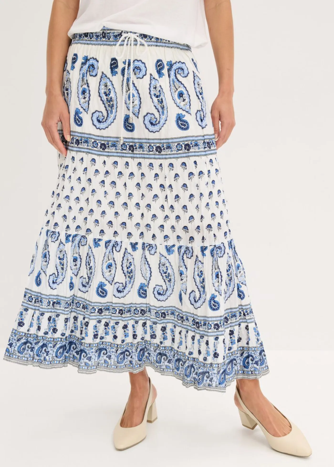 Clearance Falda larga de algodón puro Mujer Faldas|Novedades