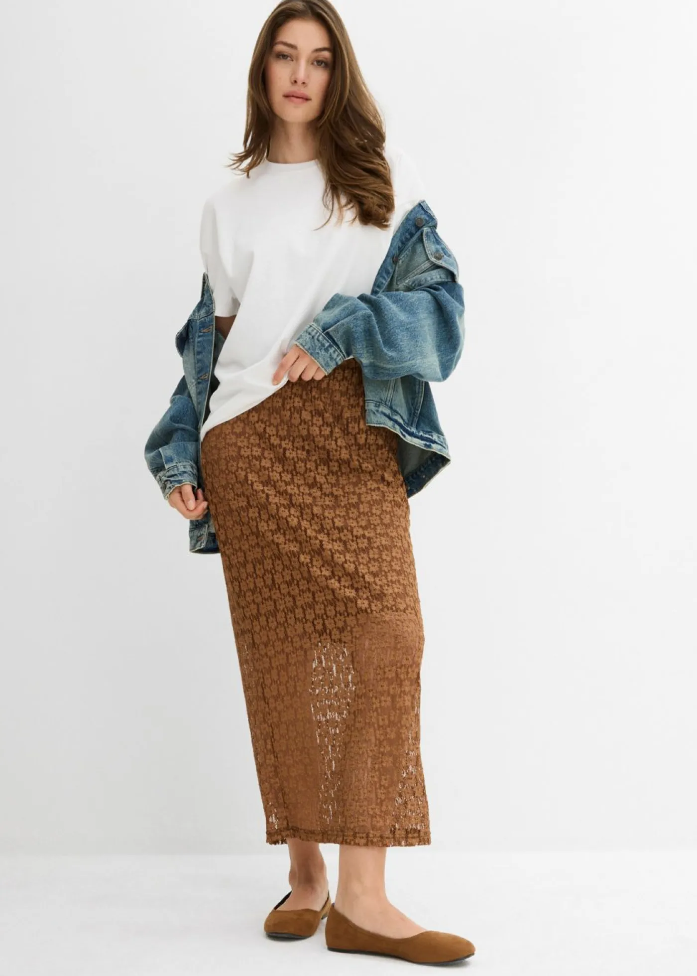 Discount Falda larga de encaje Mujer Faldas