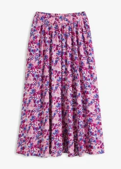 Clearance Falda larga de viscosa pura Mujer Faldas