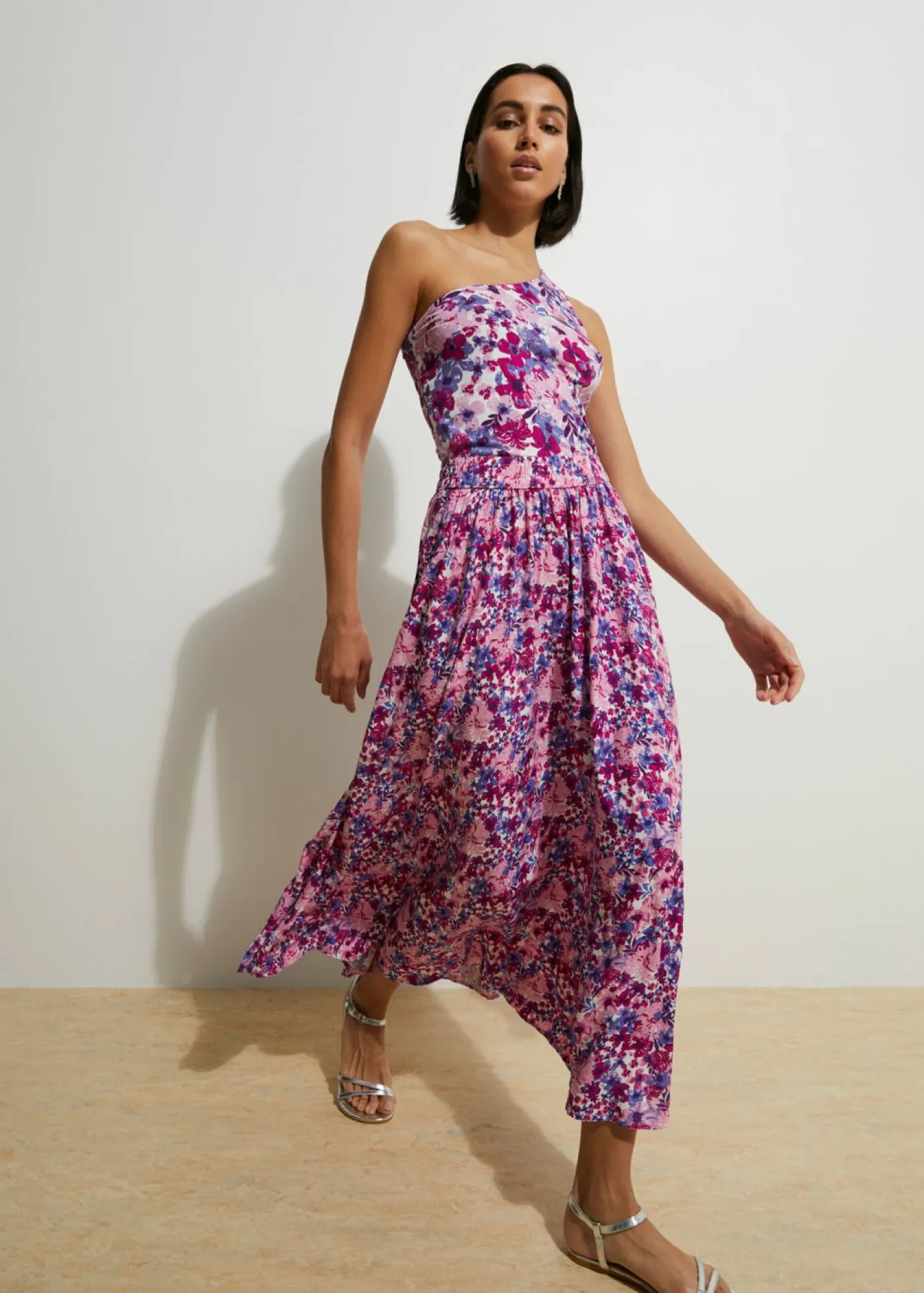 Clearance Falda larga de viscosa pura Mujer Faldas